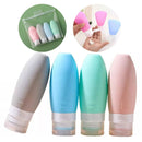 Kit Viagem Frascos de Silicone 4 Pçs Anti-Vazamento com 15%PrimeiraCompra+Frete Grátis