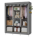 Guarda Roupa Dobrável Organizador Armário Portátil Cor Cinza com 15%PrimeiraCompra+Frete Grátis