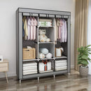 Guarda Roupa Dobrável Organizador Armário Portátil Cor Cinza com 15%PrimeiraCompra+Frete Grátis
