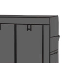 Guarda Roupa Dobrável Organizador Armário Portátil Cor Cinza com 15%PrimeiraCompra+Frete Grátis