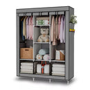 Guarda Roupa Dobrável Organizador Armário Portátil Cor Cinza com 15%PrimeiraCompra+Frete Grátis