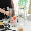 Jarra de Vidro Borossilicato com Tampa de Bambu 1500ml com [10%PrimeiraCompra]+Frete Grátis